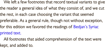 GIF text that explains that we left some footnotes that show variant readings to give the reader an idea about them, and kept all footnotes that help comprehension of the text