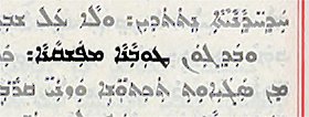Detail of Homily 9 in Bedjan's Syriac text, showing the phrase "The Blessed Interpreter," which refers to Theodore of Mopsuestia